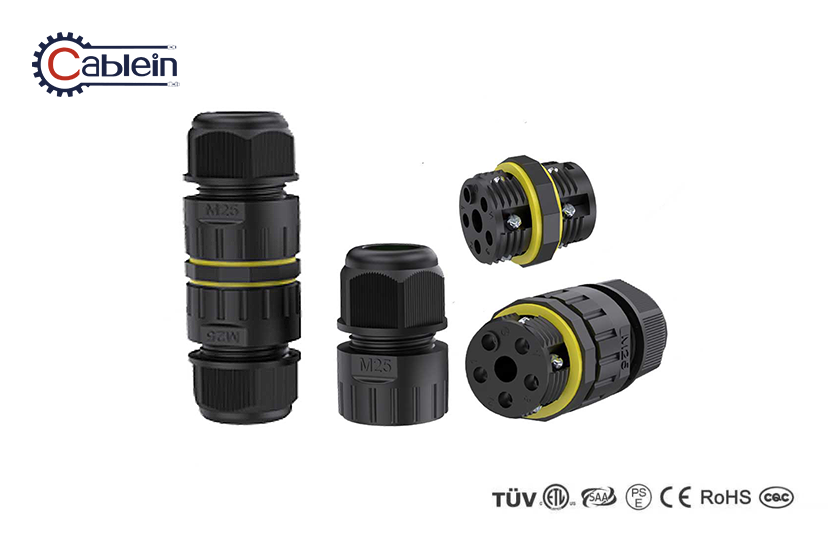 M25 Threaded Inline Waterproof Connector